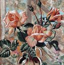 Mosaik Rosen Fenster Zoom