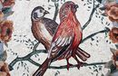 Songbirds with Floral Border Mosaic крупным планом