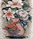 Pink Flower Still-Life Mosaic close-up