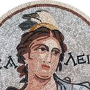 Греческая богиня, картина из мозаики, 100 см крупным планом