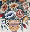 Art Deco Vase with Flowers Mosaic close-up