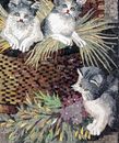Cats in a Basket Mosaic close-up