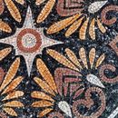 Round Art Deco Motif Mosaic, 30" close-up