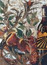 Rustic Wine Mosaic, 40"x30" close-up