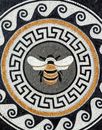 Mosaik Biene Mediterran Zoom