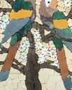 Eclectic Parrots Mosaic close-up