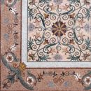 Square Rosy Floral Pattern Mosaic close-up