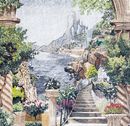 Steinweg mit Aussicht Mosaik Zoom