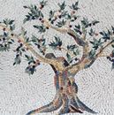 Гранатовое дерево, мозаика крупным планом