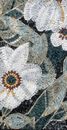 Mosaik Weiße Blumenblüte Zoom