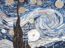 The Starry Night Reproduction Mosaic, 63"x48" close-up