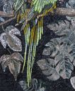 Macaws On A Branch Mosaic, 38"x46" close-up