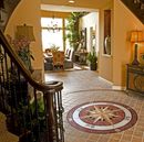 Gold and Crimson Compass Mosaic in your home