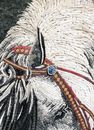 Oval Portrait of a Horse Mosaic close-up