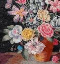 Pot of Flowers Mosaic close-up