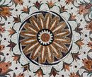 Dusky Rose Floral Pattern Mosaic, 48" close-up
