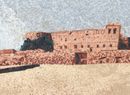 Old Castle Fortress Mosaic close-up