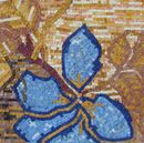 Abstrakte Blätter Mosaik Zoom