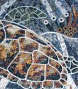 Green Sea Turtle Mosaic close-up