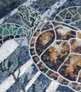 Green Sea Turtle Mosaic close-up