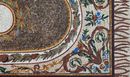 Traditional Floral Patterned Mosaic Runner Rug close-up