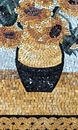 Arched Sunflower Mosaic, 24"x40" close-up