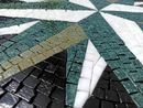 Green Compass Rose Mosaic, 32" close-up