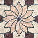 Geometric Radial Flower Mosaic, 71" close-up