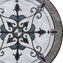 Round Fleur de Lis Mosaic, 48" close-up