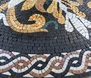 Ornate Gold Floral Mosaic, 52" close-up