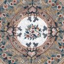 Round Floral Rug Mosaic close-up