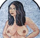 Portrait of a Nude Woman Mosaic close-up
