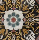 Mosaik Medaillon Jugendstil Gold Zoom