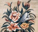 Tropical Flower Arrangement Mosaic, 56"x40" close-up