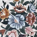 Mixed Flower Mosaic Medallion, 40" close-up