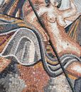 Greek Portrait Reproduction Mosaic, 40" close-up