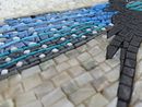 Blue Kingfisher Mosaic, 32" close-up