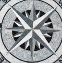 Mosaik Kompass Einfarbig, 150 cm Zoom