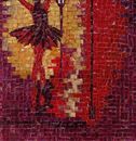 Балерина в ночи, мозаика, 50x75 см крупным планом