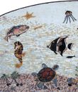 Arched Sea Life Mosaic close-up