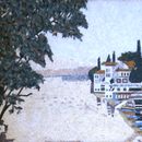 Rowboats Landscape Mosaic close-up