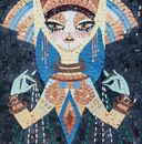 Libra Zodiac Mosaic крупным планом