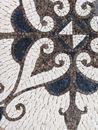 Radial Fleur de Lis Mosaic, 36" close-up