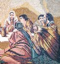 Jesus and Apostles Mosaic close-up