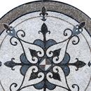 Round Fleur de Lis Mosaic, 48" close-up