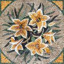 Gelbe und weiße Lilien Mosaik Zoom