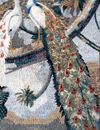 Peacock Couple Mosaic close-up