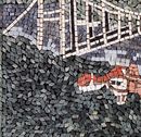Мост Берег Мозаика крупным планом
