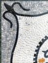 Mosaik Gold Grau Muster, 80 cm Zoom