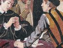 Caravaggio's The Cardsharps Mosaic close-up